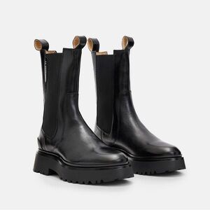 All saints leather lug sole chelsea boot waterproof